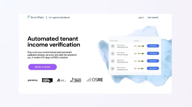 TenantPass website: automated tenant verification